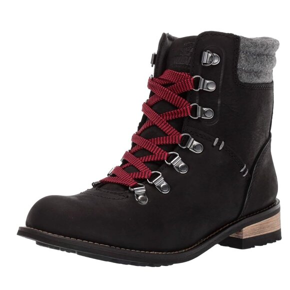 Kodiak Womans 7.5 Surrey Hiking Boots Lace Up LEATHER Trail Shoes Camping Black - Picture 1 of 9